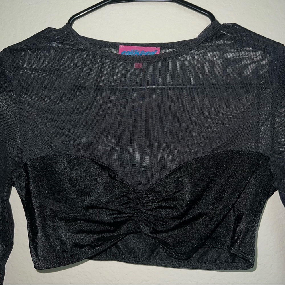 Edikted Long Sleeve Cropped Top